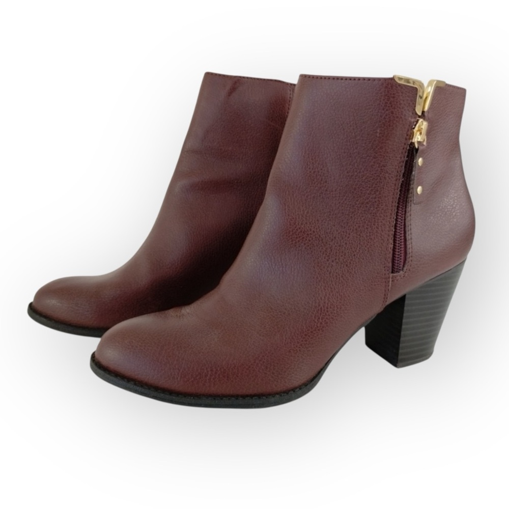 EuroSoft 8 Sosie burgundy zip pointed almond toe winter fall cottagecore boho